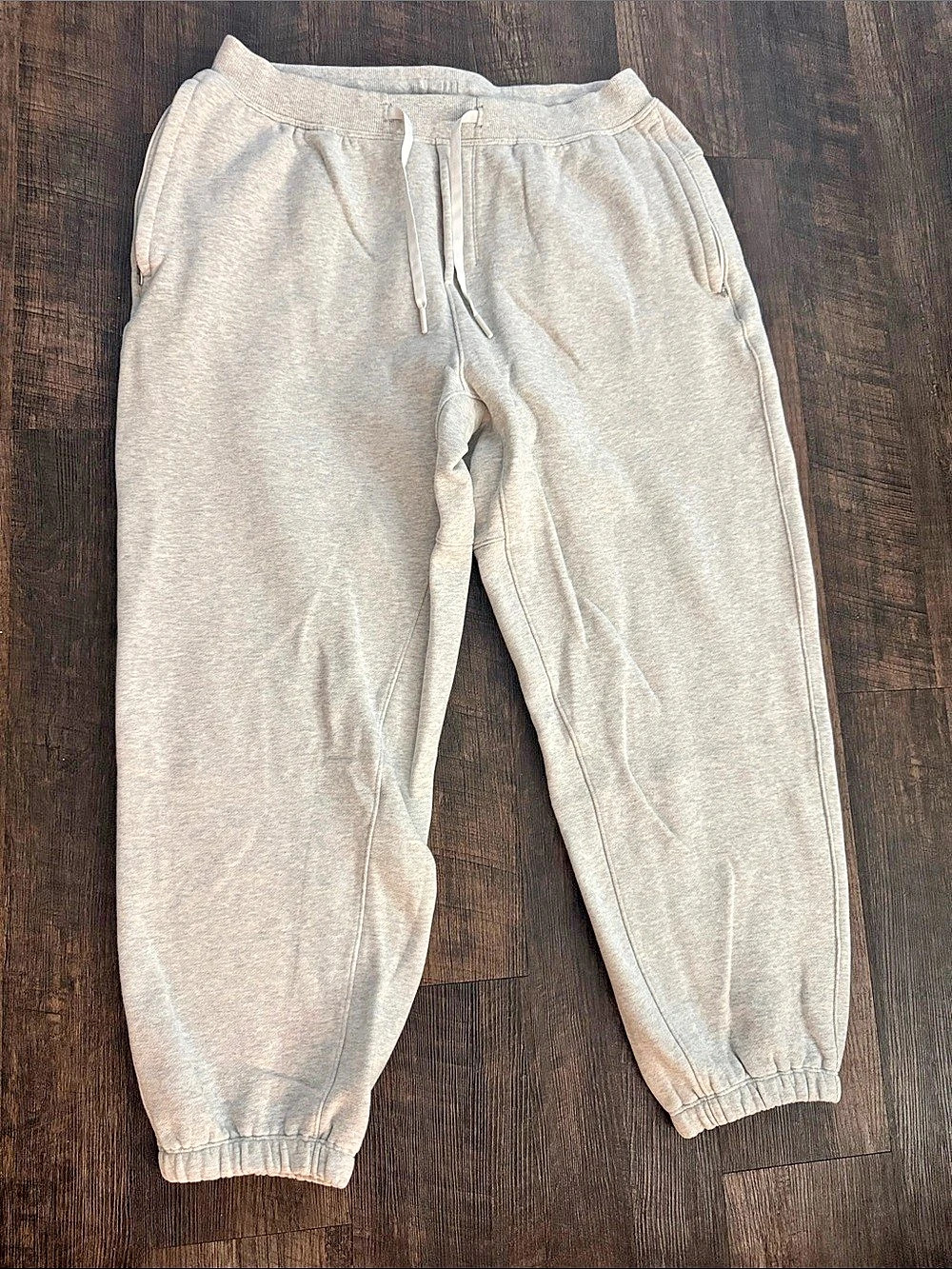 Lululemon Steady State Pants Men L Gray 30" Inseam Fleece Relaxed Sweatpants